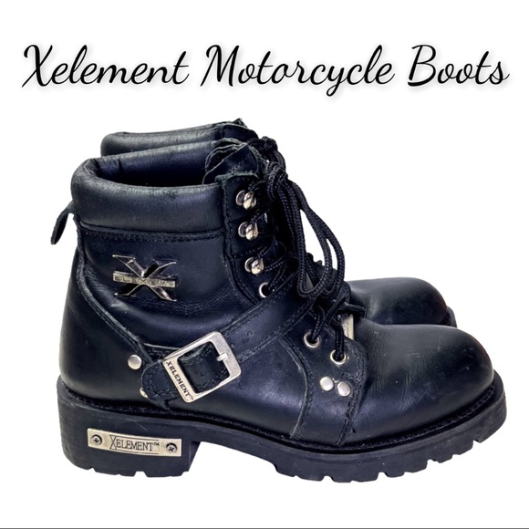 Xelement Shoes Xelement 2469 Womens Black Lace Up Leather